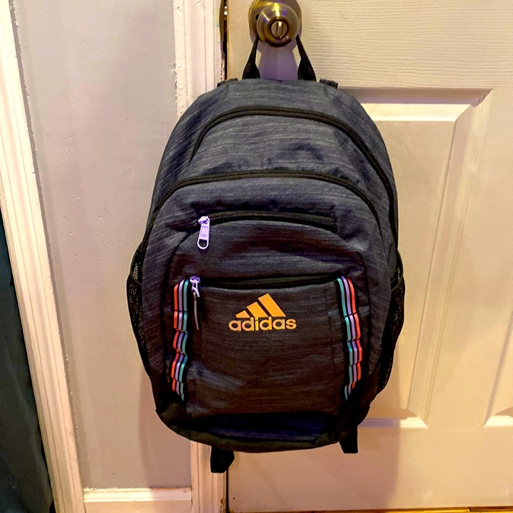 gray adidas bag, great condition never used before